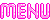 ピンク色の「MENU」文字リンクボタンのアニメーション
