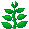 ひまわりの茎と葉のアニメ