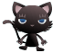 横に歩く黒猫のアニメ:2