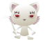 横に歩く白猫のアニメ:2