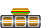 「ハンバーガー」の絵が飛び出すスロット風アニメーション