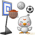 鳥のバスケットボール