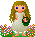 花を摘む少女のアニメ