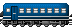 紺色の客車のアニメ