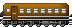オレンジ色の客車のアニメ