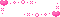 ピンク色のハートのネームバナープレートのサンプルアニメーション