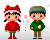 雪遊びしている男の子と女の子のアニメ（額無し）