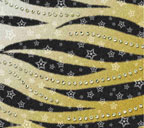 黄色背景のゼブラ柄と星と宝石のスマートフォン壁紙