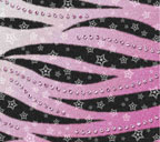 ピンク色背景のゼブラ柄と星と宝石のスマートフォン壁紙